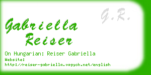 gabriella reiser business card